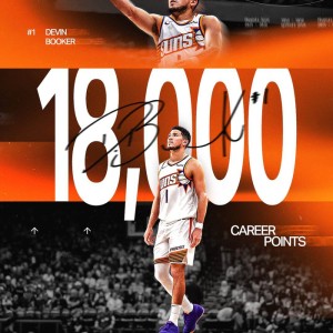 历史第三年轻分卫！布克达成18000分里程碑 仅次于科&amp;amp;乔|太阳|魔术|北京|达席尔瓦|菲尼克斯太阳队_新浪体育_新浪新闻